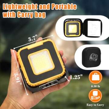 GRILL FORCE 2 Pack BBQ Light, Barbecue Grill Light, Outdoor Grill Light, Magnetic Grill Light, Rechargeable LED Work Light, Grill Accessories,360°Adjustable,Super Bright,IPX4 Waterproof,Gifts for Men