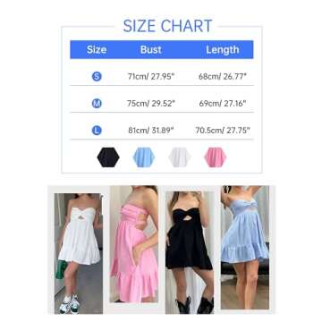 Meladyan Women’s Twist Knot Bandeau Tube Dress Solid Strapless Backless Mini Dresses Summer Hollow Ruffle Beach Dress Pink