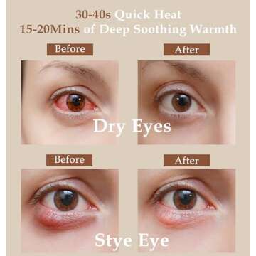 Heated Eye Mask (2-Packs), TOPOINT Moist Warm Eye Compress Microwave with Flaxseed Cassia Seed, Weighted Eye Mask for Sleeping, Dry Eyes, Stye Eye Treatment, Relief Eye Fatigue (Black&Grey)