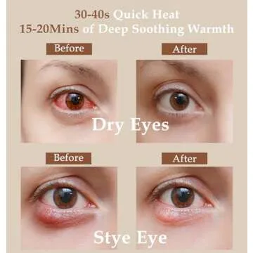 Heated Eye Mask (2-Packs), TOPOINT Moist Warm Eye Compress Microwave with Flaxseed Cassia Seed, Weighted Eye Mask for Sleeping, Dry Eyes, Stye Eye Treatment, Relief Eye Fatigue (Black&Grey)