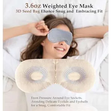 Heated Eye Mask (2-Packs), TOPOINT Moist Warm Eye Compress Microwave with Flaxseed Cassia Seed, Weighted Eye Mask for Sleeping, Dry Eyes, Stye Eye Treatment, Relief Eye Fatigue (Black&Grey)