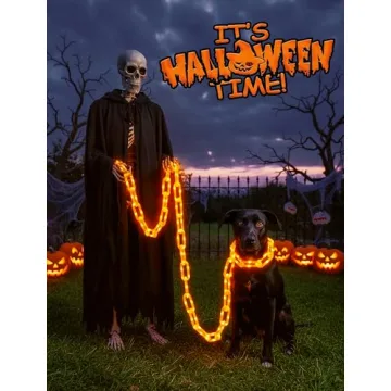 BEEWIN Halloween Chains Lights, 10.4FT 175 LED for Spooky Decor and Parties