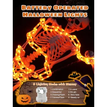 BEEWIN Halloween Chain Lights, 10.4FT, 175 LEDs for Parties