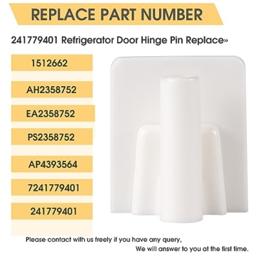 241779401 Refrigerator Door Hinge Pin Compatible with Frigidaire Electrolux Kenmore Refrigerator Door 1512662 AP4393564 AH2358752 EA2358752 PS2358752, Mullion, Upper or Lower Hinge Pin 1 Pack