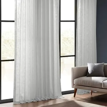 HPD Half Price Drapes Faux Linen Curtains 84 Inches