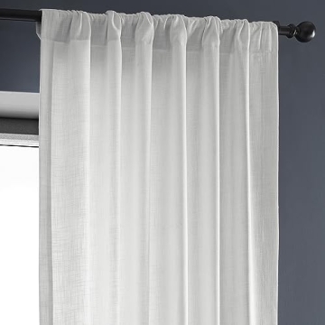 HPD Half Price Drapes Faux Linen Curtains 84 Inches
