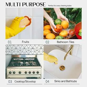 THE OHHU Cute Korean Susemi Crochet Scrubbies No Odor Dishwasher Safe Reusable Scrub Wash Cloth Double Layered Scrubbers Avocado Egg Toast (Sandwich)