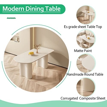 Miuuod 62.9" Elegant Dining Table for Modern Homes