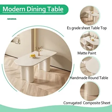 Miuuod 62.9" Elegant Dining Table for Modern Homes