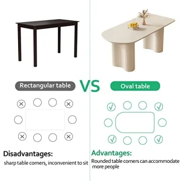 Miuuod 62.9" Elegant Dining Table for Modern Homes