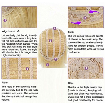 S-noilite 28 Inch Pink-White Ombre Wig for Parties and Cosplay