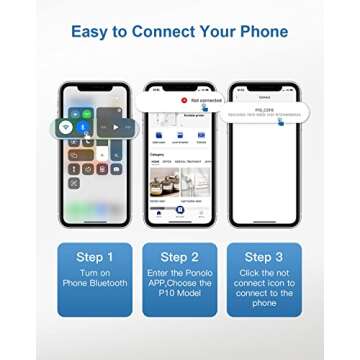 POLONO P10 Label Maker - Mini, Wireless & Versatile Printing
