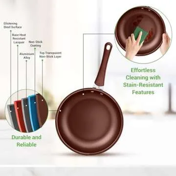 NutriChef 20-Piece Nonstick Kitchen Cookware Set