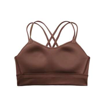 CRZ YOGA Womens Butterluxe Longline Sports Bra - Coffee Brown