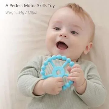 Colorful and Safe 3 Pack Ring Teether for Babies