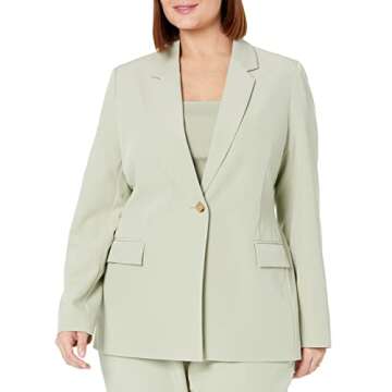 The Drop Women's Blake Long Blazer, Desert Sage, Medium