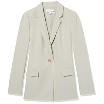 The Drop Women's Blake Long Blazer, Desert Sage, Medium