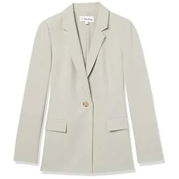 The Drop Women's Blake Long Blazer, Desert Sage, Medium