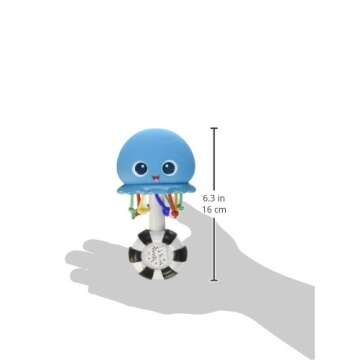 Baby Einstein Ocean Glow Sensory Shaker Musical Toy, Ages Newborn +