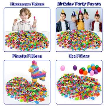 Amy&Benton 800PCS Classroom Treasure Box Prizes Kids Birthday Party Favors Goody Bag Fillers Kid Carnival Prizes Box Toys Assortment Treasure Chest Toys Assorted Pinata Filler