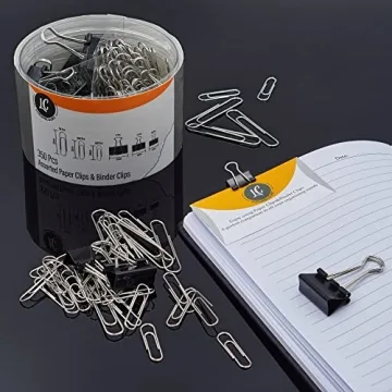 350 Pack Luxurecourt Paper & Binder Clips Set