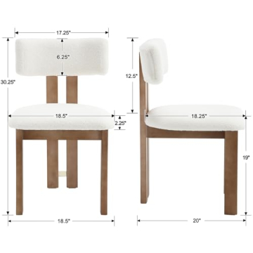 RIVOVA Modern Dining Chairs Set of 2 - Stylish Comfort