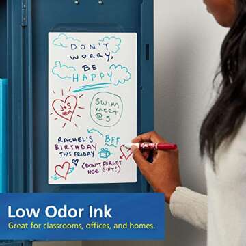 EXPO Fine-Tip Low-Odor Ink Dry Erase Markers, Assorted Vibrant Colors, Pack of 36 Markers for Classrooms, Offices & Homes