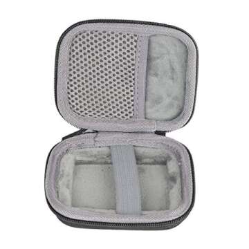 Hard Travel Case for Samsung T3 T5 Portable 250GB 500GB 1TB 2TB SSD USB 3.0 External Solid State Drives by co2CREA (Black Case + Inside Band)