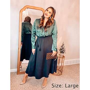 Zeagoo Women Boho Lightweight Skirts Long Summer Beach Wrap Cover Up Maxi Skirt Black XXL