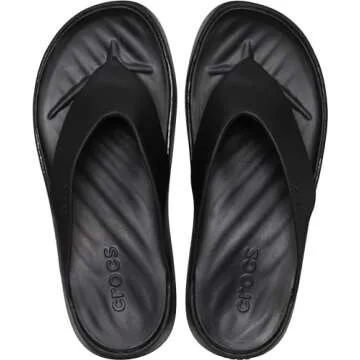 Crocs Women's Getaway Platform Flip Flop Sandals, Black, 7