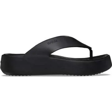 Crocs Women's Getaway Platform Flip Flop Sandals, Black, 7