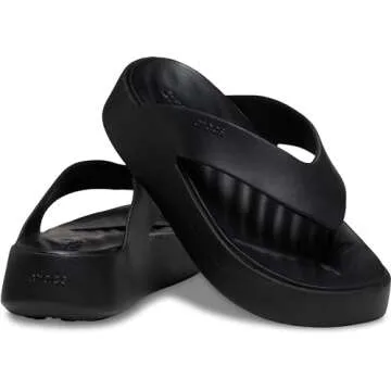 Crocs Women's Getaway Platform Flip Flop Sandals, Black, 7
