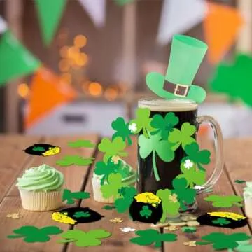 Engrowtic 24 Sets St. Patrick's Day Wreath Crafts Kits Shamrock Ornament Craft Irish Shamrock Decorations Lucky Clover Crafts for Kids Classroom DIY Home Activities Party Favors