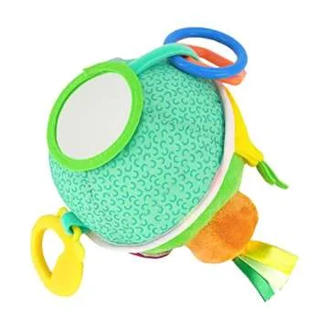 Infantino Busy Lil’ Sensory Ball - 9 Activities, Teether, Selfie Mirror, Rattle Sounds, Encourages...
