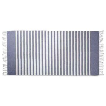 Soft Absorbent Turkish Fouta Towel - Nautical Blue Stripe