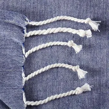 Soft Absorbent Turkish Fouta Towel - Nautical Blue Stripe