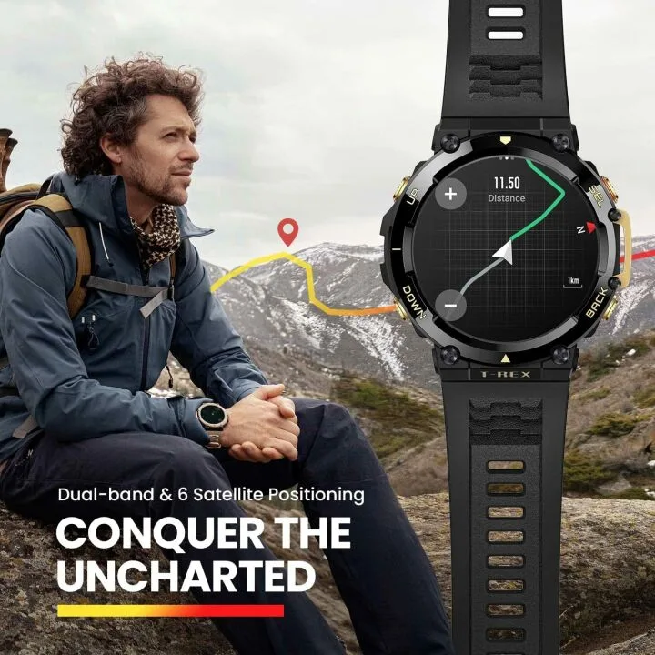 Amazfit T-Rex 2 Smart Watch for Men - Rugged GPS