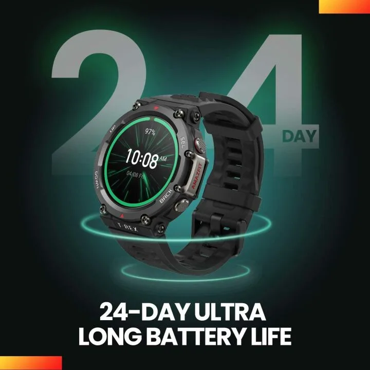 Amazfit T-Rex 2 Smart Watch for Men - Rugged GPS