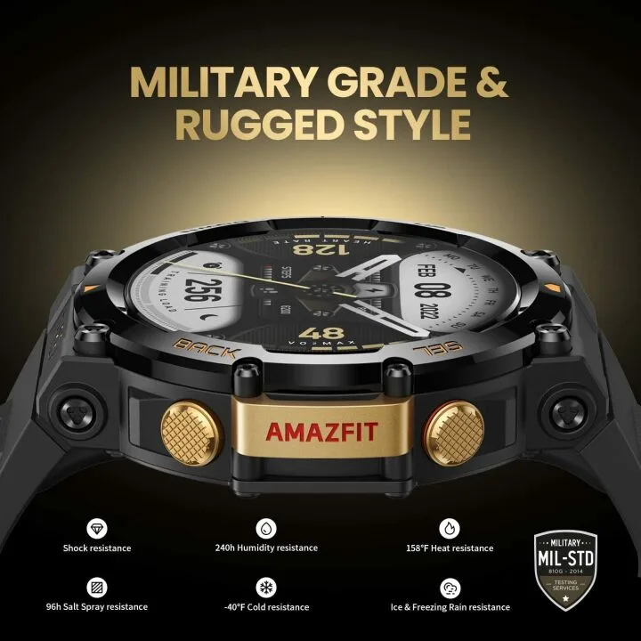 Amazfit T-Rex 2 Smart Watch for Men - Rugged GPS