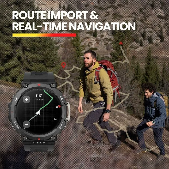 Amazfit T-Rex 2 Smart Watch for Men - Rugged GPS