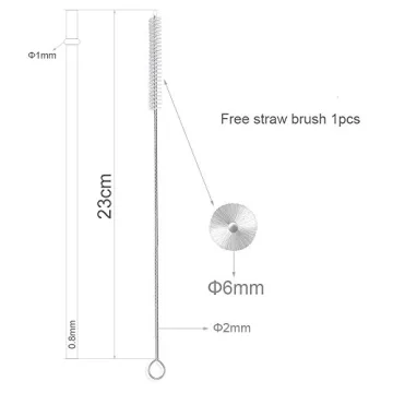 Dakoufish 12 Reusable Drinking Straws BPA Free for Mason Jars