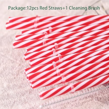 Dakoufish 12 Reusable Drinking Straws BPA Free for Mason Jars