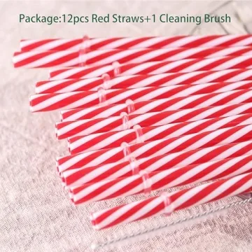 Dakoufish 12 Reusable Drinking Straws BPA Free for Mason Jars
