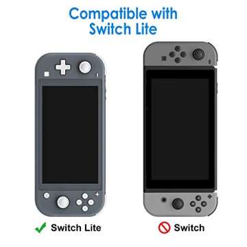 JETech Protective Case for Nintendo Switch Lite 2019, Grip Cover with Shock-Absorption and Anti-Scratch Design (HD Clear)