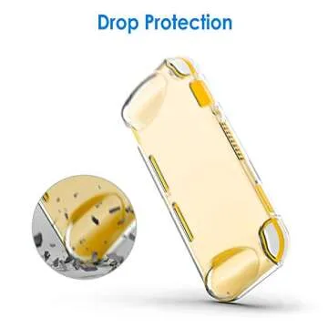 JETech Protective Case for Nintendo Switch Lite 2019, Grip Cover with Shock-Absorption and Anti-Scratch Design (HD Clear)