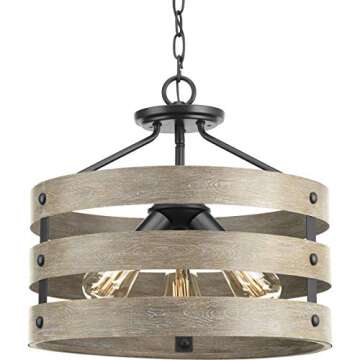 Gulliver Three-Light Semi-Flush - Modern Farmhouse Lighting