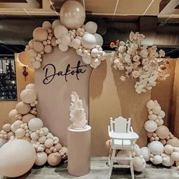 100pcs Sand White Balloons 18 inch +12 inch +10 inch +5 inch Party Nude White Balloon Birthday Balloons Baby Shower Decorations Wedding Balloons bulk