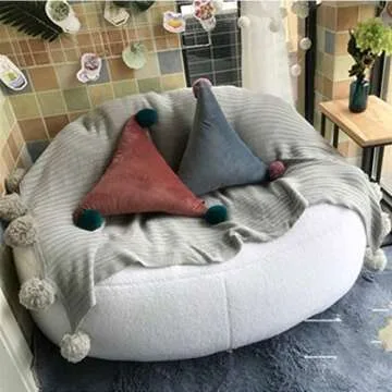 Breathable Bean Bag Chair Soft Velvet Sofa for All Ages