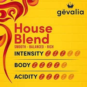 Gevalia House Blend Medium Roast 100% Arabica Ground Coffee, for a Keto and Low Carb Lifestyle, 20 oz Bag