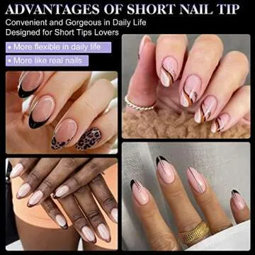 Gelike EC Extra Short Almond Gel Nail Tips Kit for Soak Off,Full Cover Soft Nail Tips,Pre-buff PMMA Resin,Clear Ultra-Thin Design,12 Sizes,240 Pieces